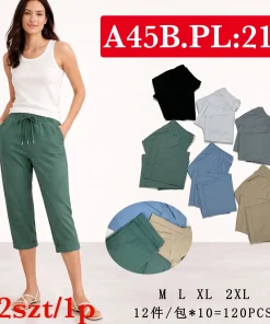 Spodnie Damskie,Size m-2xl, paczka 12szt, mix kolor