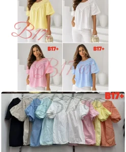 Bluzki damskie wloskie, Size uni ,paczka 6szt mix kolor