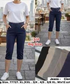 Jeansy Damskie,Size xl/2xl-5xl/6xl,paczka 12szt, mix kolor
