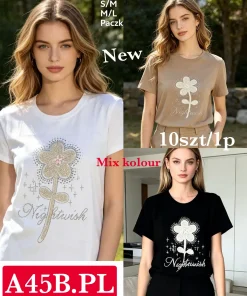 Bluzki Damskie,Size s/m-m/l, paczka 10szt, mix kolor