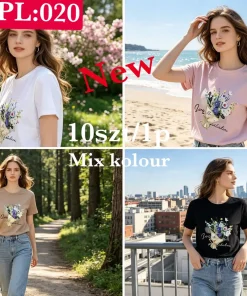 Bluzki Damskie,Size uni, paczka 10szt, mix kolor
