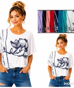 Bluzki damskie,size l/xl-2/3xl,paczka 12szt ,mix kolor