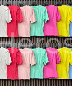 Bluzki damskie wloskie, Size uni ,paczka 6szt mix kolor
