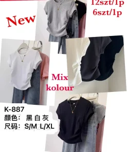 Bluzki Damskie,Size s/m-l/xl, paczka 12szt, mix kolor