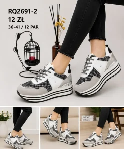 Buty Sportowe DAMSKIE (36-41, 12par) 1 kolor