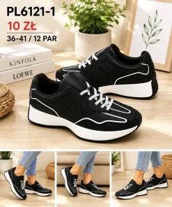 Buty Sportowe DAMSKIE (36-41, 12par) 1 kolor