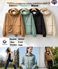 Kurtki Damskie ,size s-2xl ,paczka 5szt,1kolor