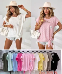 Bluzki damskie wloskie, Size uni ,paczka 6szt mix kolor