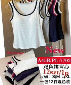 Bluzki Damskie,Size s/m-l/xl, paczka 12szt, mix kolor