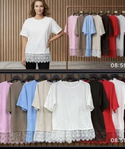 Bluzki damskie wloskie, Size uni ,paczka 6szt mix kolor
