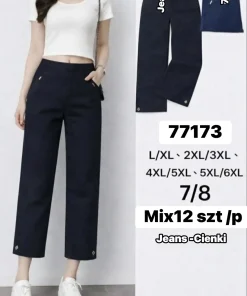 Jeansy Damskie,Size l/xl-5xl/6xl,paczka 12szt, mix kolor