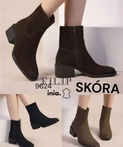Botki DAMSKIE (36-41, 8par) 1 kolor