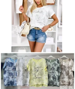 Bluzki damskie wloskie, Size uni ,paczka 6szt mix kolor