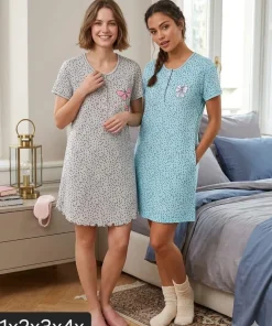 Koszule nocne Damskie,Size xl-4xl,paczka 12szt, mix kolor