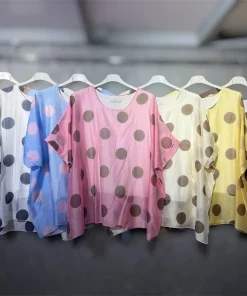 Bluzki damskie wloskie, Size uni ,paczka 6szt mix kolor