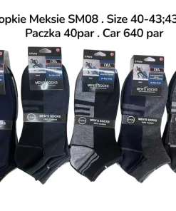 Stopki MĘSKIE,Size 40-46, paczka 40szt, mix kolor