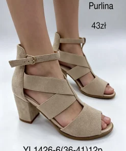 Sandaly DAMSKIE (36-41, 12par) 1 kolor