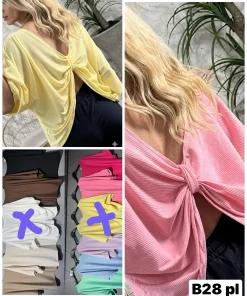 Bluzki damskie wloskie, Size uni ,paczka 6szt mix kolor
