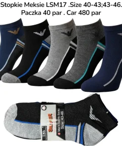 Stopki MĘSKIE,Size 40-46, paczka 40szt, mix kolor