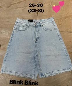 Spodenki jeansowe Damskie ,size xs-xl,paczka 12szt,1kolor
