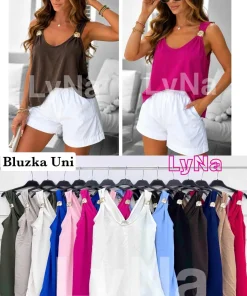 Bluzki damskie wloskie, Size uni ,paczka 6szt mix kolor