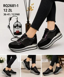 Buty Sportowe DAMSKIE (36-41, 12par) 1 kolor