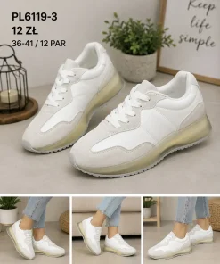 Buty Sportowe DAMSKIE (36-41, 12par) 1 kolor