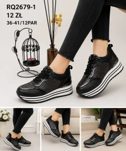 Buty Sportowe DAMSKIE (36-41, 12par) 1 kolor