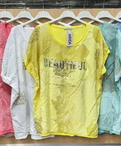 Bluzki damskieWŁOSKA, Size uni ,paczka 6szt mix kolor