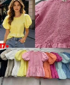 Bluzki damskie wloskie, Size uni ,paczka 6szt mix kolor