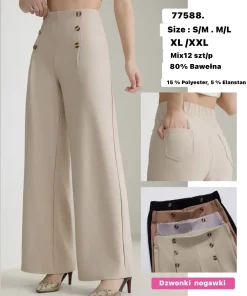 Spodnie Damskie,Size s/m-xl/2xl,paczka 12szt, mix kolor