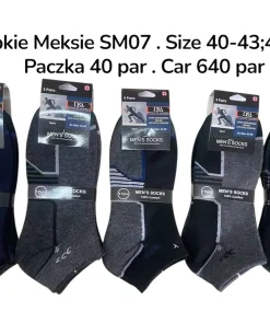 Stopki MĘSKIE,Size 40-46, paczka 40szt, mix kolor