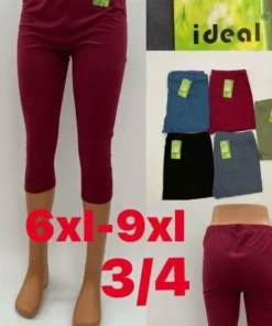Legginsy Damskie,Size 6xl-9xl, paczka 12szt, mix kolor