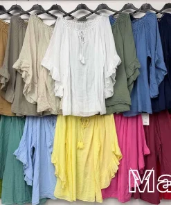 Bluzki damskie wloskie, Size uni ,paczka 6szt mix kolor