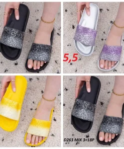 Klapki Damskie (36-41, 24par) (mix klor)
