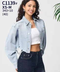 Kurtki Jeansowe damskie,size xs-m,paczka 10szt ,1kolor