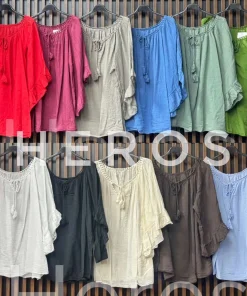 Bluzki damskie wloskie, Size uni ,paczka 6szt mix kolor