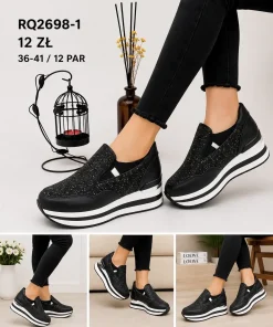 Buty Półbuty DAMSKIE (36-41, 12par) 1 kolor