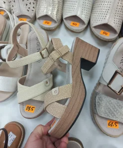 Sandaly na kotunie DAMSKIE (36-41, 12par) 1 kolor