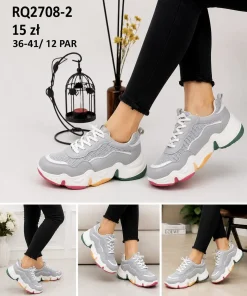 Buty Sportowe DAMSKIE (36-41, 12par) 1 kolor