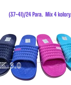 Klapki DAMSKIE (37-41, 24par) mix kolor