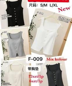 Bluzki Damskie,Size s/m-l/xl, paczka 12szt, mix kolor