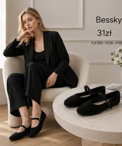Buty Baleriny DAMSKIE (36-41, 8par) 1 kolor