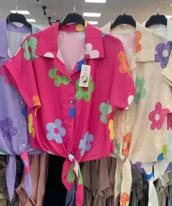 Bluzki damskie wloskie, Size uni ,paczka 6szt mix kolor