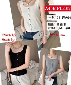 Bluzki Damskie,Size s/m-l/xl, paczka 12szt, mix kolor
