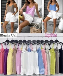 Bluzki damskie wloskie, Size uni ,paczka 6szt mix kolor