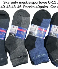 Skarpety MĘSKIE,Size 40-46, paczka 40szt, mix kolor