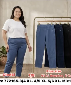 Jeansy Damskie,Size 3xl/4xl-5xl/6xl,paczka 12szt, mix kolor