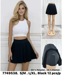 Spódnica krótka Damskie,Size s/m-l/xl,paczka 12szt, mix kolor