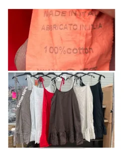 Bluzki damskie WŁOSKA,Size uni ,paczka 6 szt mix kolor